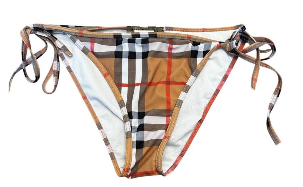 Burberry London England Classic Nova Check Side Tie Bikini Bottom Estimate Small
